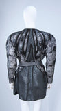 ROBERTO CAVALLI Lace Metallic Suede Jacket, Belt Size Small