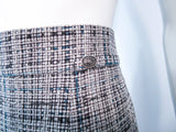 CHANEL Grey and Blue Skirt Suit Size 42