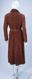 GIANNI VERSACE Brown Suede Trench Coat with Belt Size 6