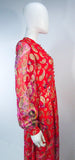 OSCAR DE LA RENTA 1970s Silk Chiffon Bohemian Gown