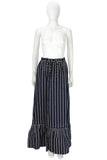 VALENTINO Boutique Circa 1960s Navy & White Floral Pattern Skirt