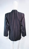 GIANNI VERSACE Black and Cream Striped Jacket Size 6