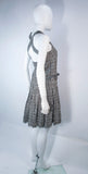 CHANEL Black and White Tweed Criss Cross Back Dress Size 36