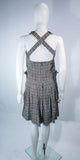 CHANEL Black and White Tweed Criss Cross Back Dress Size 36