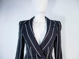 GIORGIO ARMANI Navy Striped Tailored Jacket Size 38