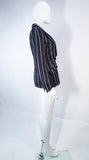 GIORGIO ARMANI Navy Striped Tailored Jacket Size 38