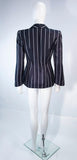 GIORGIO ARMANI Navy Striped Tailored Jacket Size 38