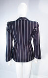 GIORGIO ARMANI Navy Striped Tailored Jacket Size 38