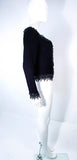 VICTOR COSTA Black Velvet Beaded Evening Jacket Size 4-6