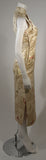 VINTAGE Circa 1950s Ivory & Gold Brocade, Red Floral Cocktail Dress
