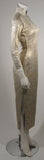 VINTAGE Oriental Inspired Blue & Gold Silk Brocade Dress Size 0-2