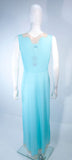 EMILIO PUCCI Poly Jersey Blue Lace Slip Dress Size M