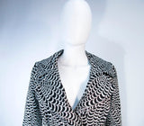 RICCO CALIFORNIA Black & Silver Psychedelic Maxi Coat Size Size 2