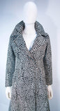 RICCO CALIFORNIA Black & Silver Psychedelic Maxi Coat Size Size 2