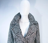 RICCO CALIFORNIA Black & Silver Psychedelic Maxi Coat Size Size 2
