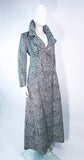 RICCO CALIFORNIA Black & Silver Psychedelic Maxi Coat Size Size 2
