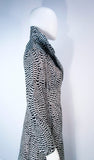 RICCO CALIFORNIA Black & Silver Psychedelic Maxi Coat Size Size 2