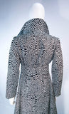 RICCO CALIFORNIA Black & Silver Psychedelic Maxi Coat Size Size 2