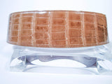 BARRY KEISELSTEIN-CORD Nude Alligator Belt Goldtone Sterling Frog Buckle Large