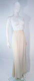 YVES SAINT LAURENT White Silk Full Length Mermaid Maxi Skirt Size 38