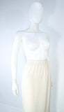YVES SAINT LAURENT White Silk Full Length Mermaid Maxi Skirt Size 38