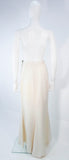 YVES SAINT LAURENT White Silk Full Length Mermaid Maxi Skirt Size 38