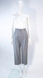 YVES SAINT LAURENT Gray Wool Pinstripe Trouser Set Size 40