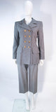 YVES SAINT LAURENT Gray Wool Pinstripe Trouser Set Size 40