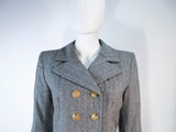 YVES SAINT LAURENT Gray Wool Pinstripe Trouser Set Size 40