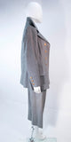 YVES SAINT LAURENT Gray Wool Pinstripe Trouser Set Size 40