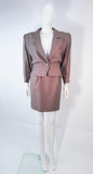 YVES SAINT LAURENT 1970s Brown Skirt Suit Size 46