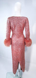 GENE SHELLY'S Vintage Rose Wool Beaded Gown Size 4-8