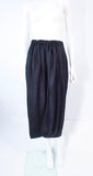 YOHJI YAMAMOTO Black Linen 2 pc Draped Jacket and Pants Suit