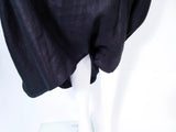 YOHJI YAMAMOTO Black Linen 2 pc Draped Jacket and Pants Suit