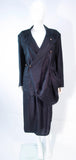 YOHJI YAMAMOTO Black Linen 2 pc Draped Jacket and Pants Suit