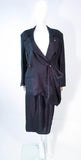 YOHJI YAMAMOTO Black Linen 2 pc Draped Jacket and Pants Suit