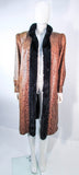 VINTAGE Circa 1970s Snakeskin Coat, Mink Trim Size 4-8