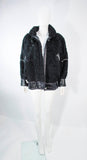 JACQUES SAINT LAURENT Black Jacket w/ Rhinestones Trim 38