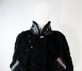 JACQUES SAINT LAURENT Black Jacket w/ Rhinestones Trim 38