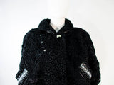 JACQUES SAINT LAURENT Black Jacket w/ Rhinestones Trim 38