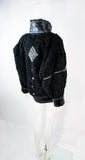 JACQUES SAINT LAURENT Black Jacket w/ Rhinestones Trim 38