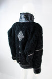 JACQUES SAINT LAURENT Black Jacket w/ Rhinestones Trim 38