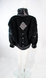JACQUES SAINT LAURENT Black Jacket w/ Rhinestones Trim 38