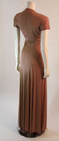 STEPHEN BURROWS 1970s V-neck Empire Waist Jersey Dress