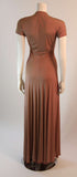 STEPHEN BURROWS 1970s V-neck Empire Waist Jersey Dress
