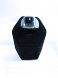 FRED Diamond Ring Sugar Loaf Topaz 18 Karat White Gold Size 7