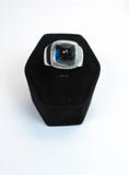 FRED Diamond Ring Sugar Loaf Topaz 18 Karat White Gold Size 7