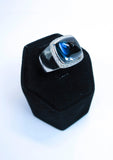 FRED Diamond Ring Sugar Loaf Topaz 18 Karat White Gold Size 7