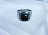 FRED Diamond Ring Sugar Loaf Topaz 18 Karat White Gold Size 7