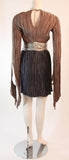MARY MCFADDEN Mauve 2 pc Satin Skirt w/ Silver Belt Size 6